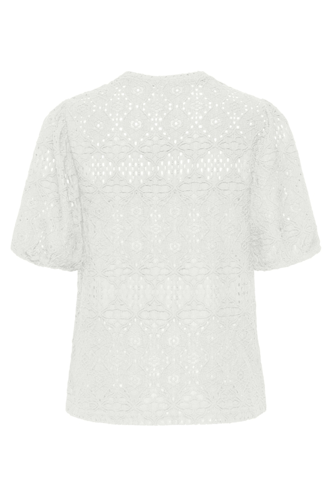 ONLLUZ S/S PUFF SLEEVE TOP JRS 15350468 CLOUD DANCER